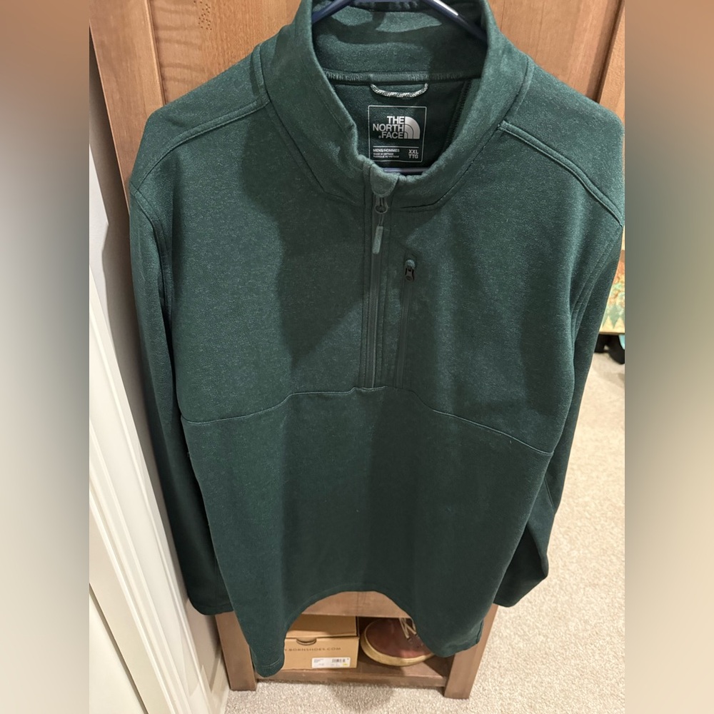 Men’s North Face pullover fleece size XXL Hunter Green